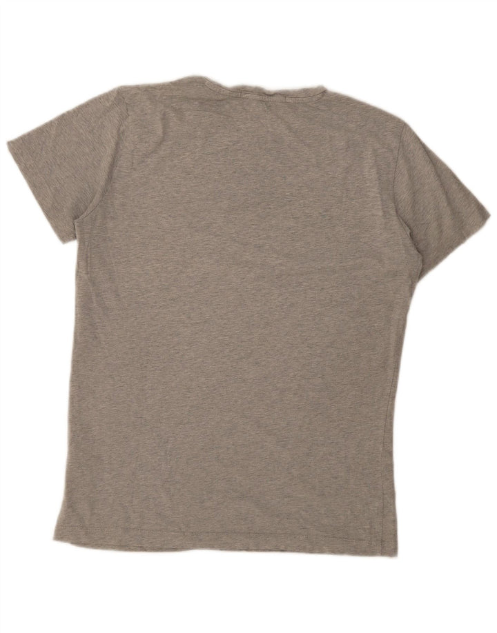 Camiseta masculina Calvin Klein gráfica grande algodão cinza