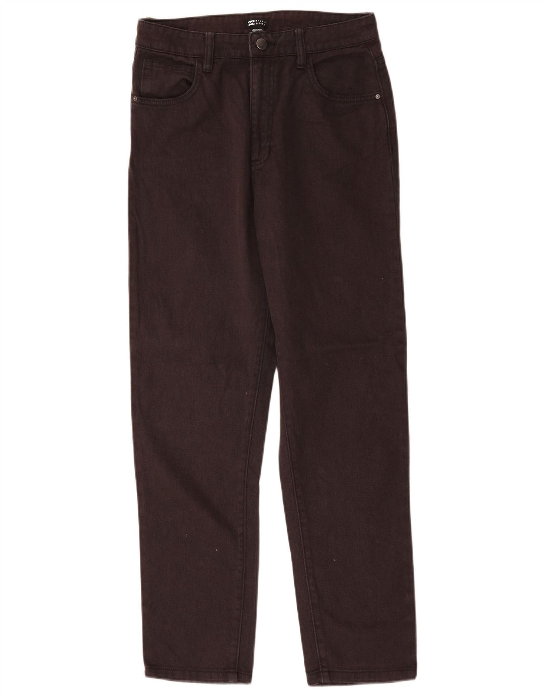 Calça jeans reta feminina Billabong W28 L28 algodão preto