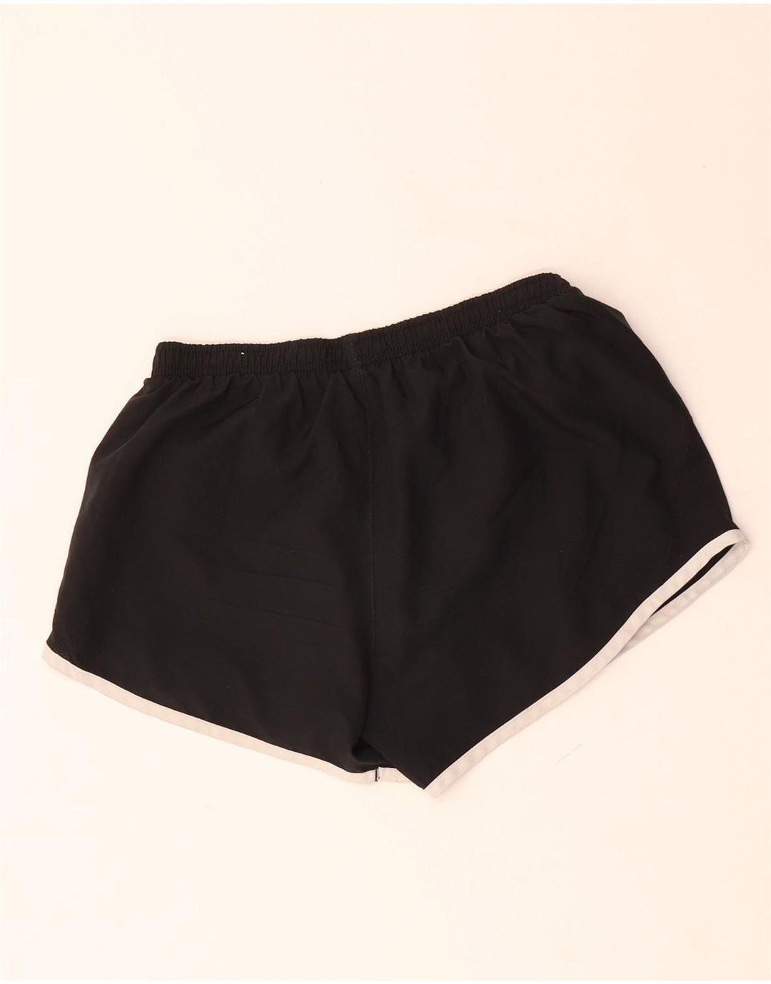 Shorts esportivos femininos Nike UK 8 pequenos poliéster preto
