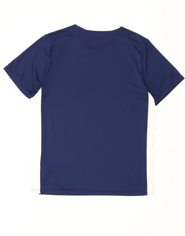 Camiseta Adidas Masculina Climalite Top Grande Azul Marinho Colorblock Poliéster