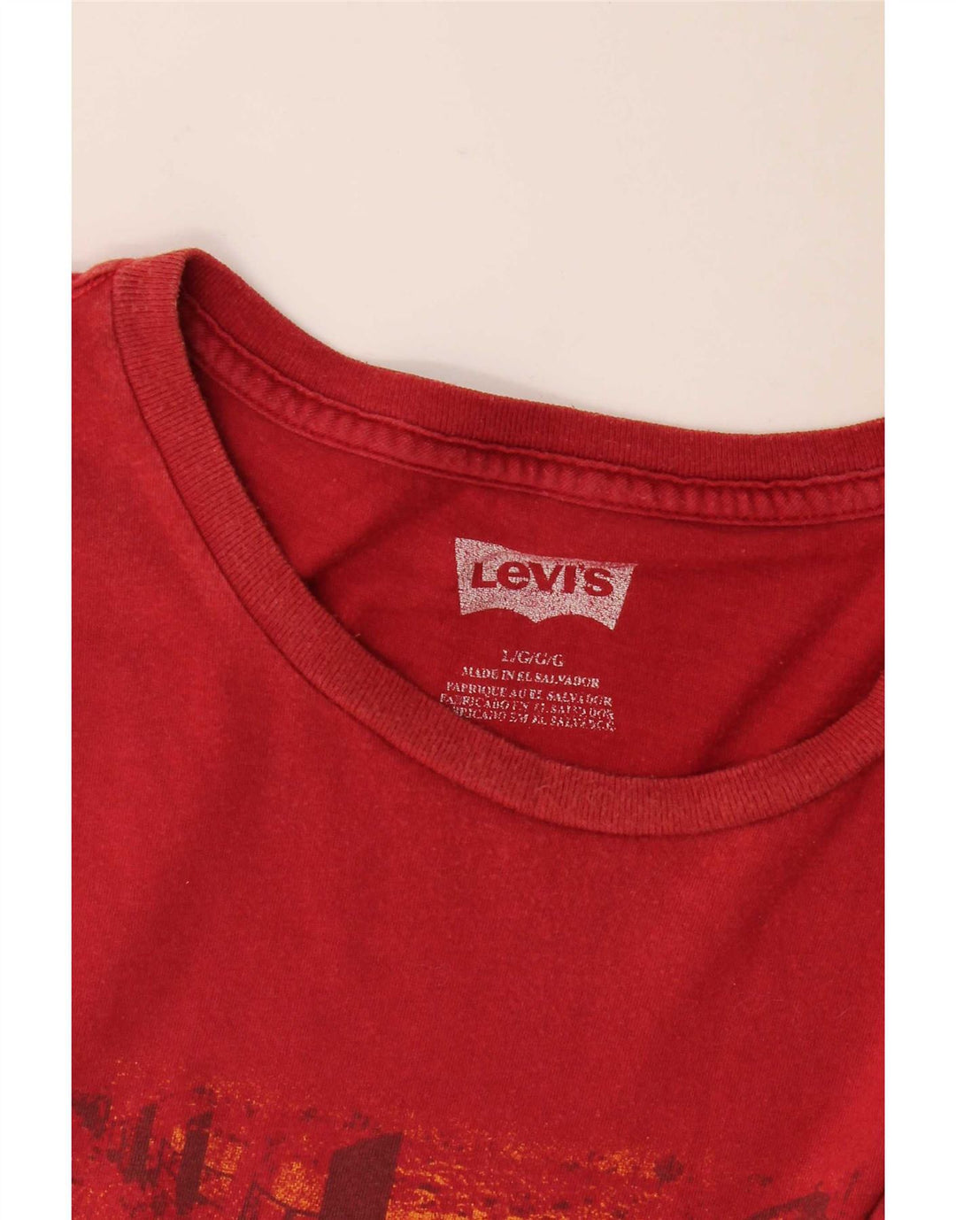 Camiseta gráfica masculina Levi's Top grande vermelho