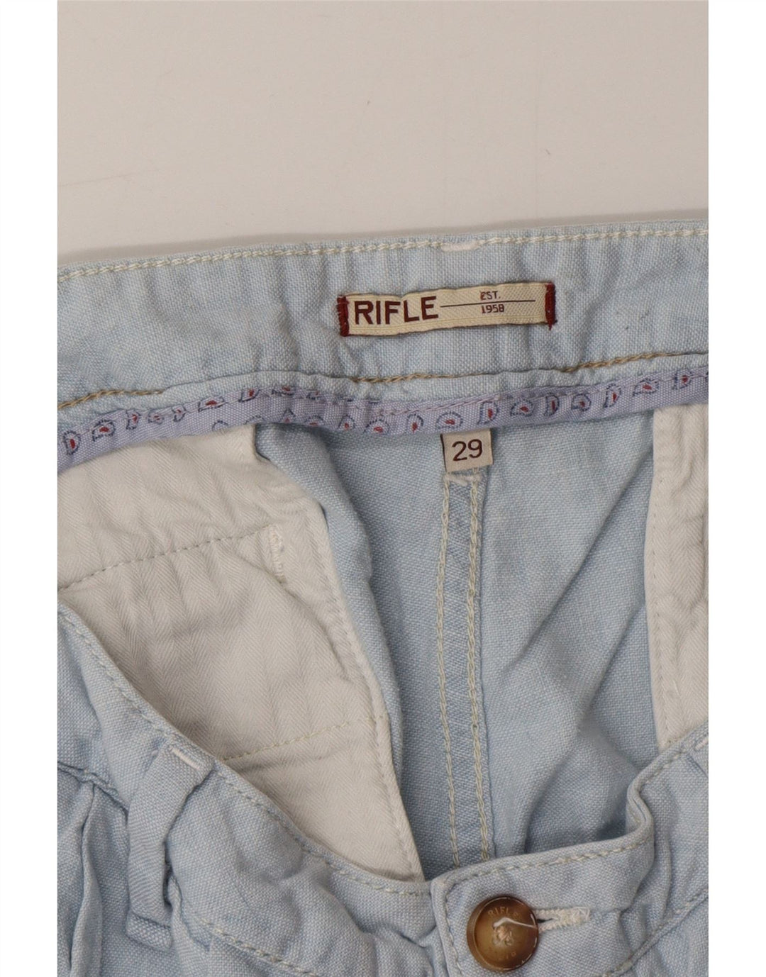 Shorts Chino Feminino Pegged RIFLE W29 Azul Médio