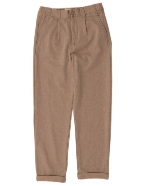 Calças Chino Zara Boys Pegged 9-10 Anos W26 L23 Poliéster Bege