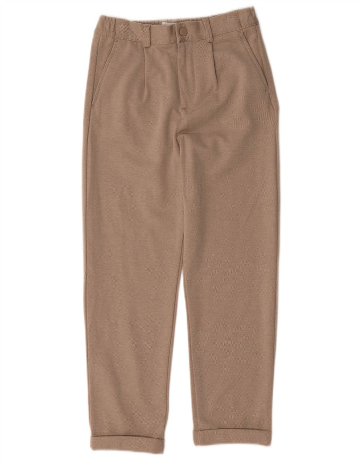 Calças Chino Zara Boys Pegged 9-10 Anos W26 L23 Poliéster Bege