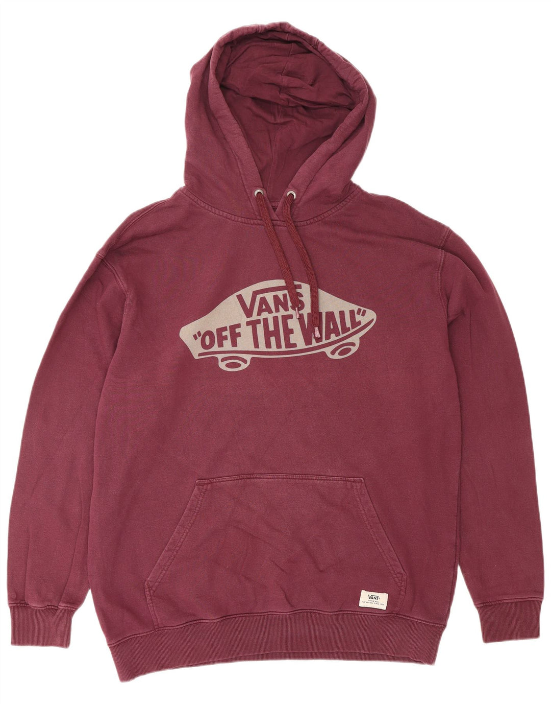 VANS Masculino Graphic Hoodie Jumper Grande Algodão Borgonha