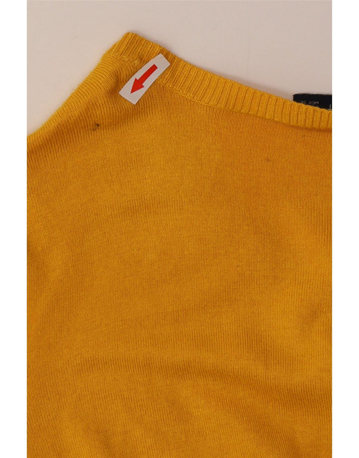 Suéter cardigã feminino Zara Reino Unido 14 grande amarelo