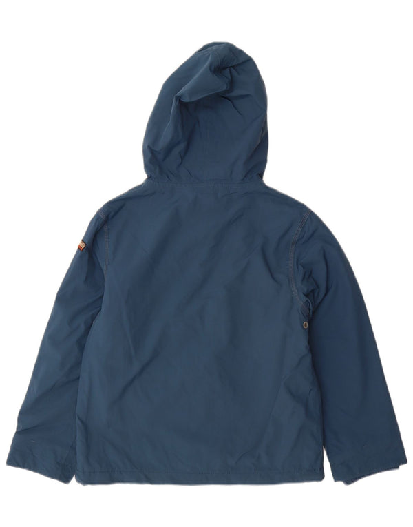 Jaqueta anorak com capuz gráfico geográfico NAPAPIJRI para meninos 9-10 anos azul