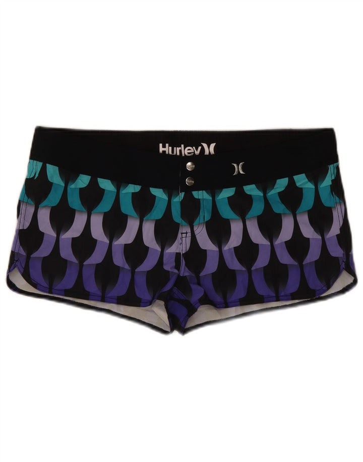 Hurley Shorts feminino casual US 10 grande W34 multicolorido geométrico