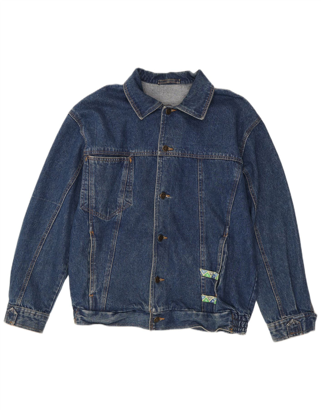 Jaqueta jeans masculina vintage IT 48 algodão azul médio