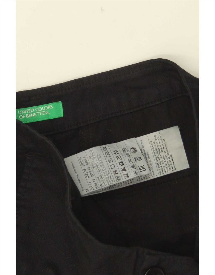 Shorts Chino Feminino Benetton UK 12 Médio W32 Preto