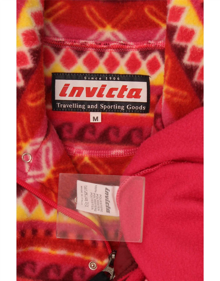 Invicta Mens Graphic Loose Fit Fleece Jumper Médio Rosa Geométrico