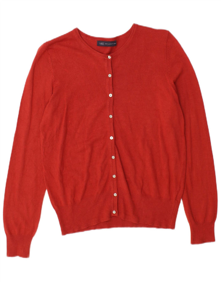 Suéter cardigã feminino Marks & Spencer UK 12 viscose vermelha média