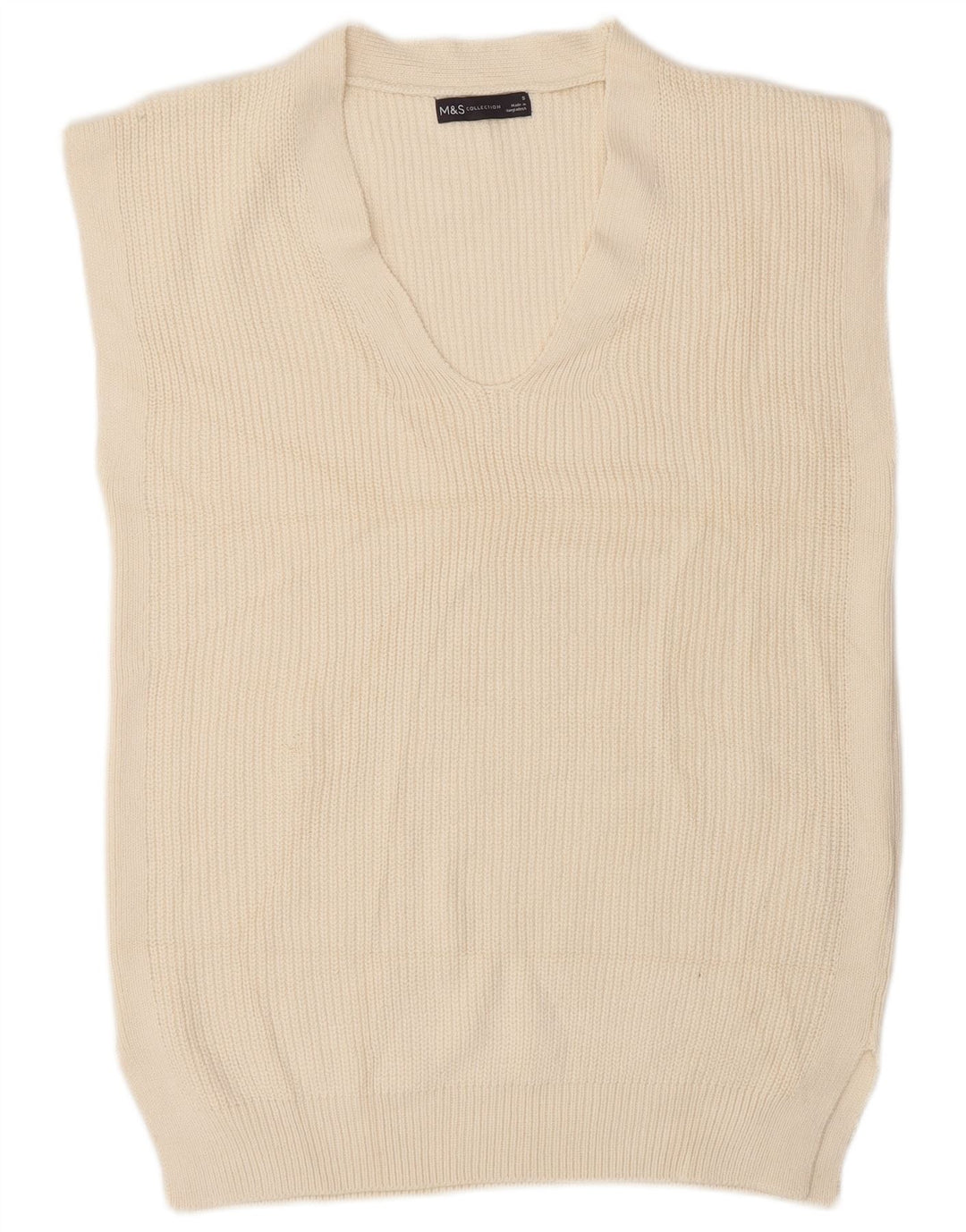 Regata masculina Marks & Spencer com colete pequeno de algodão branco