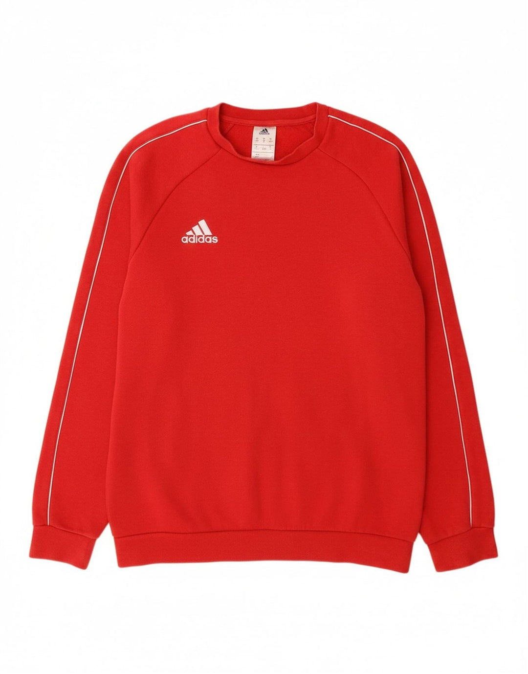 ADIDAS Menino Suéter Jumper 15-16 Anos Vermelho Algodão