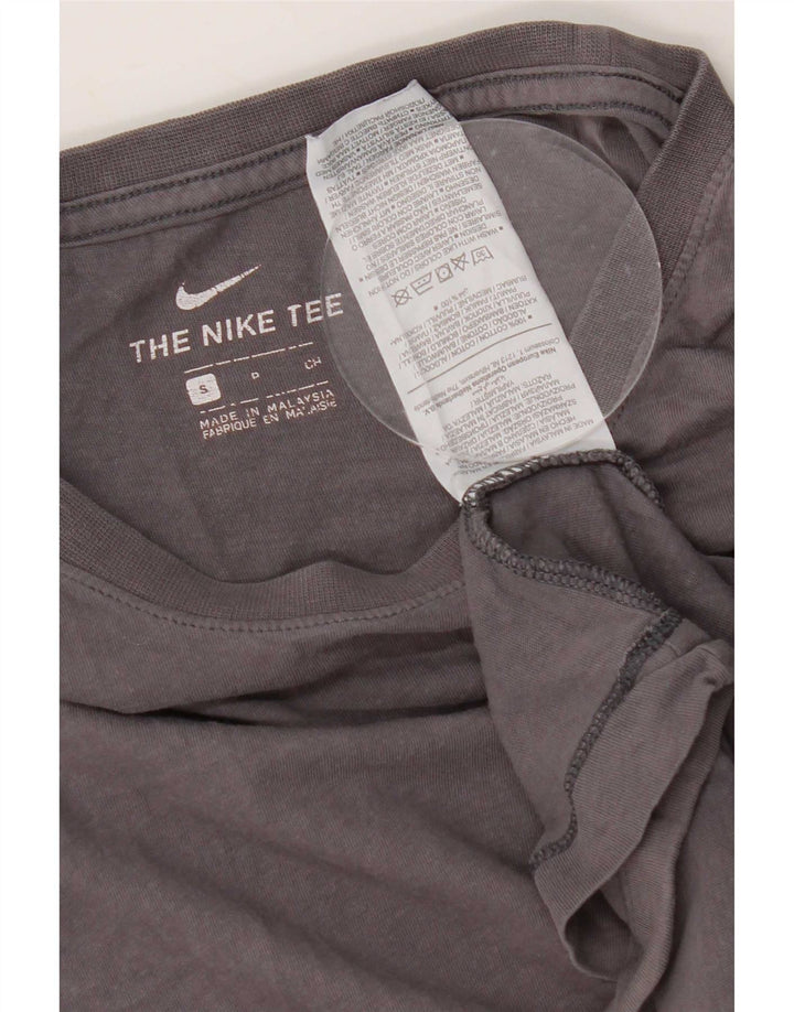 Camiseta Nike masculina regular top pequeno algodão cinza