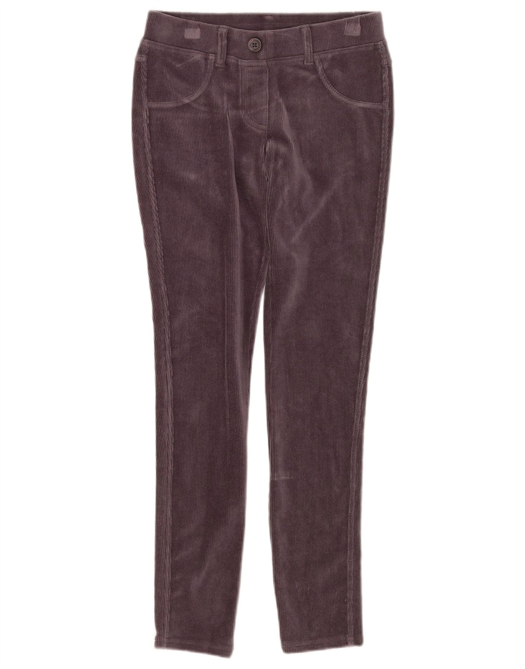 Calça skinny de veludo BENETTON para meninas 10-11 anos XL W25 L26 Roxo