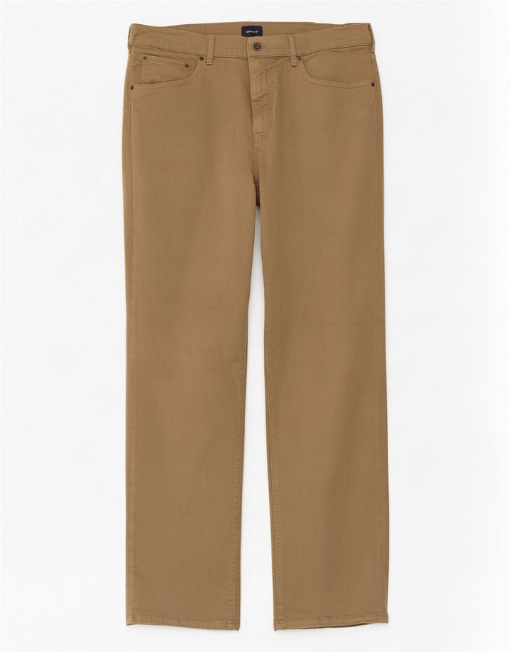 Calça casual reta masculina Gant W36 L32 bege
