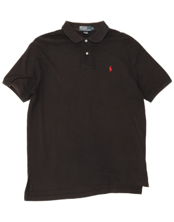Polo Ralph Lauren Camisa masculina grande de algodão preto