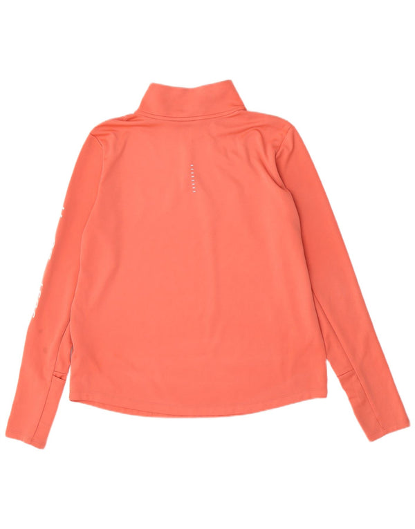 Nike Womens Dri Fit Graphic Pullover Treino Top UK 16 Grande Rosa