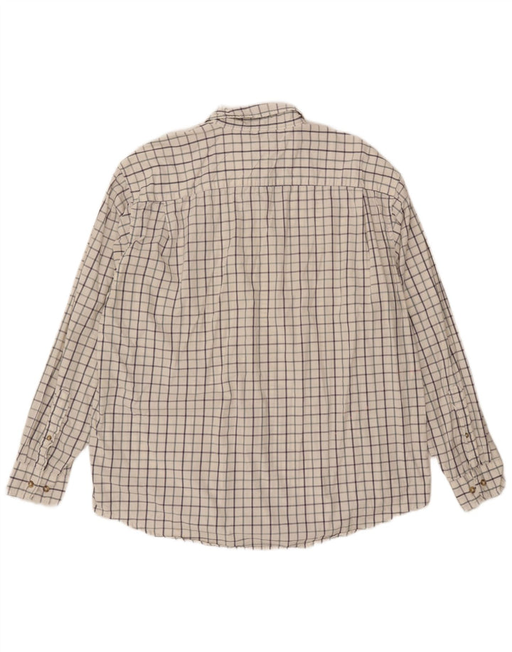 Camisa masculina WRANGLER XL algodão xadrez branco