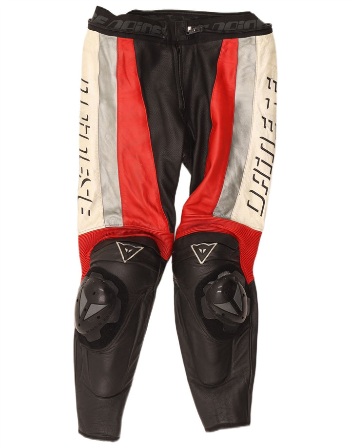 Conjunto gráfico masculino Dainese de 2 peças tamanho 50 pequeno W34 L28 preto motociclista