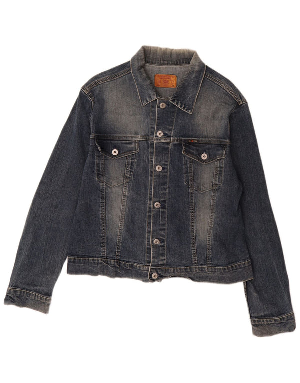 Jaqueta jeans masculina Energie UK 38 algodão azul médio