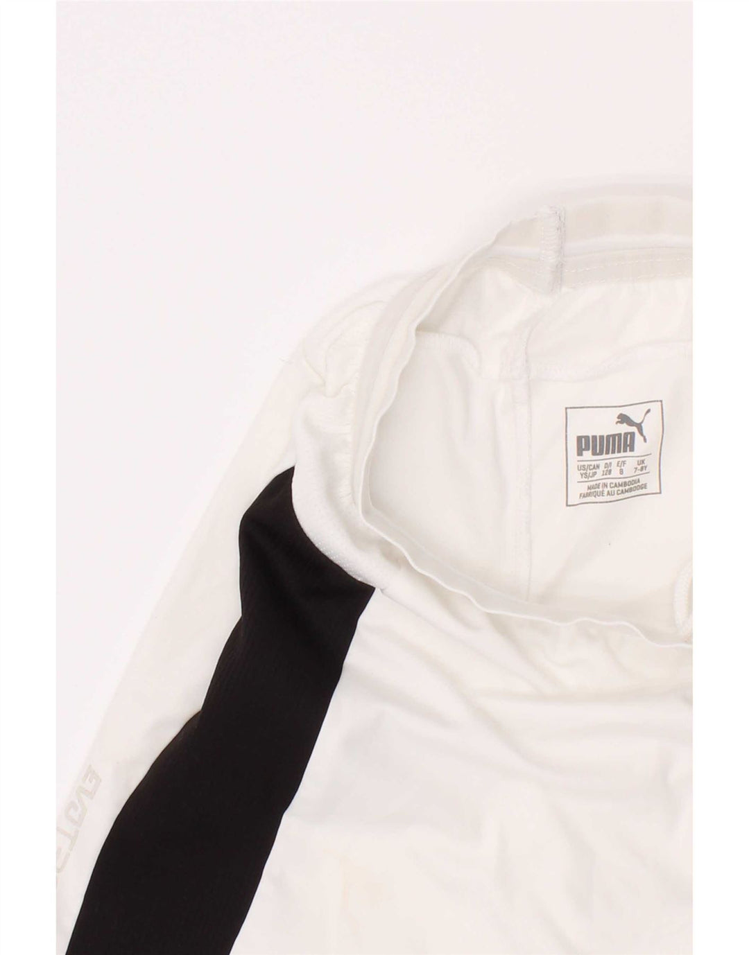 Shorts esportivos Puma Boys 7-8 anos branco colorblock poliéster