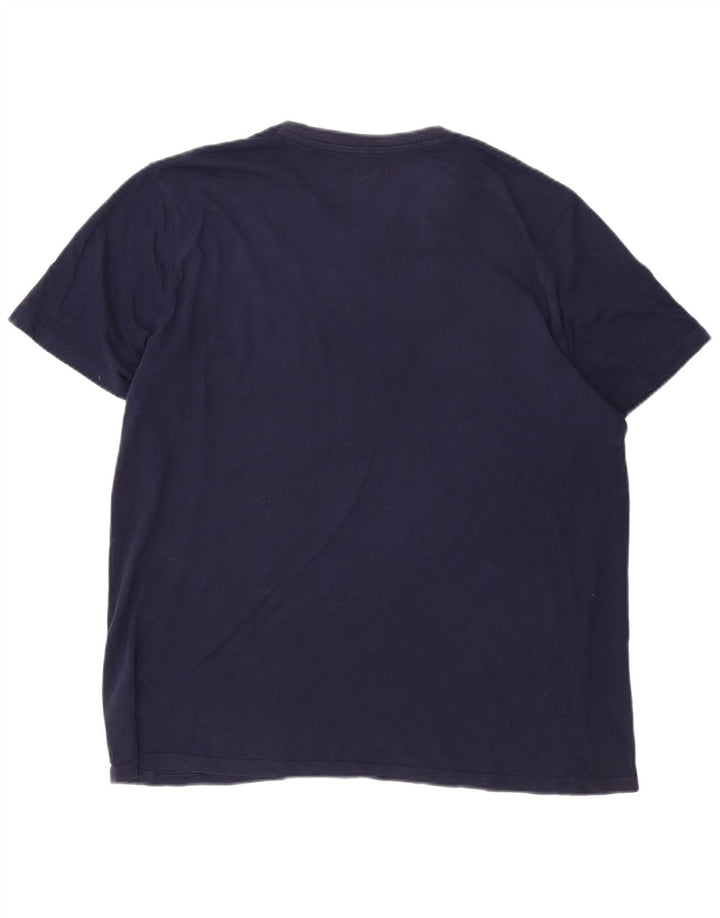 Camiseta masculina Lee de ajuste regular com estampa gráfica grande algodão azul marinho