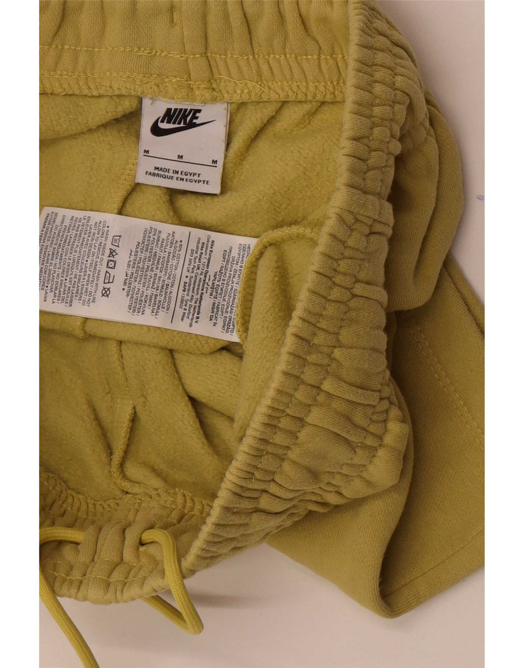 Shorts esportivos masculinos Nike médio algodão amarelo