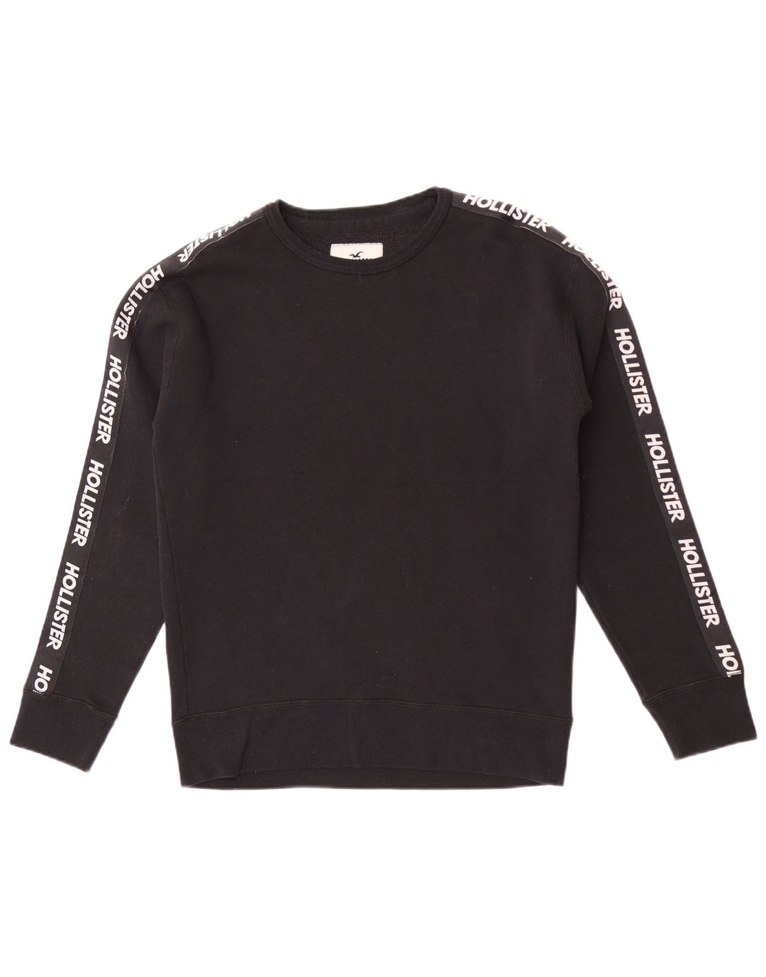 Hollister moletom masculino gráfico jumper pequeno preto colorblock