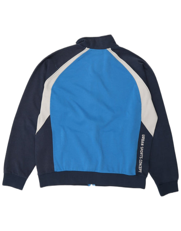 Asics Mens Graphic Tracksuit Top Jaqueta 2XL Azul Colourblock Algodão