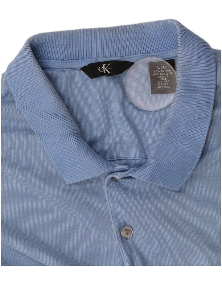 Camisa polo masculina CALVIN KLEIN grande algodão azul
