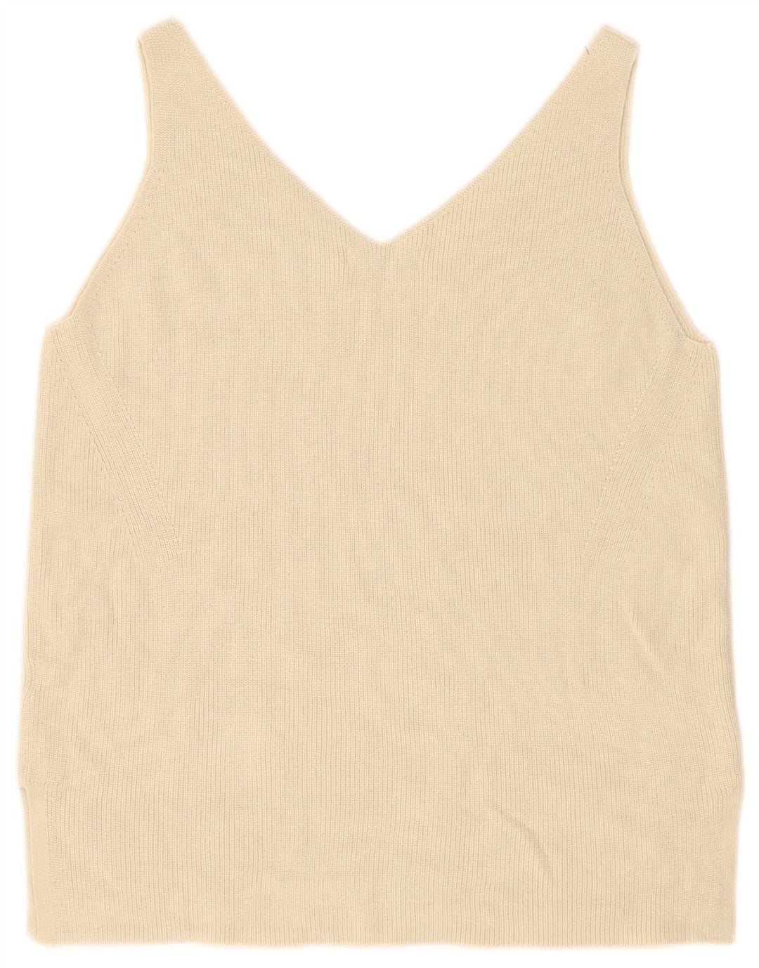 Colete feminino Marks & Spencer UK 16 grande algodão bege