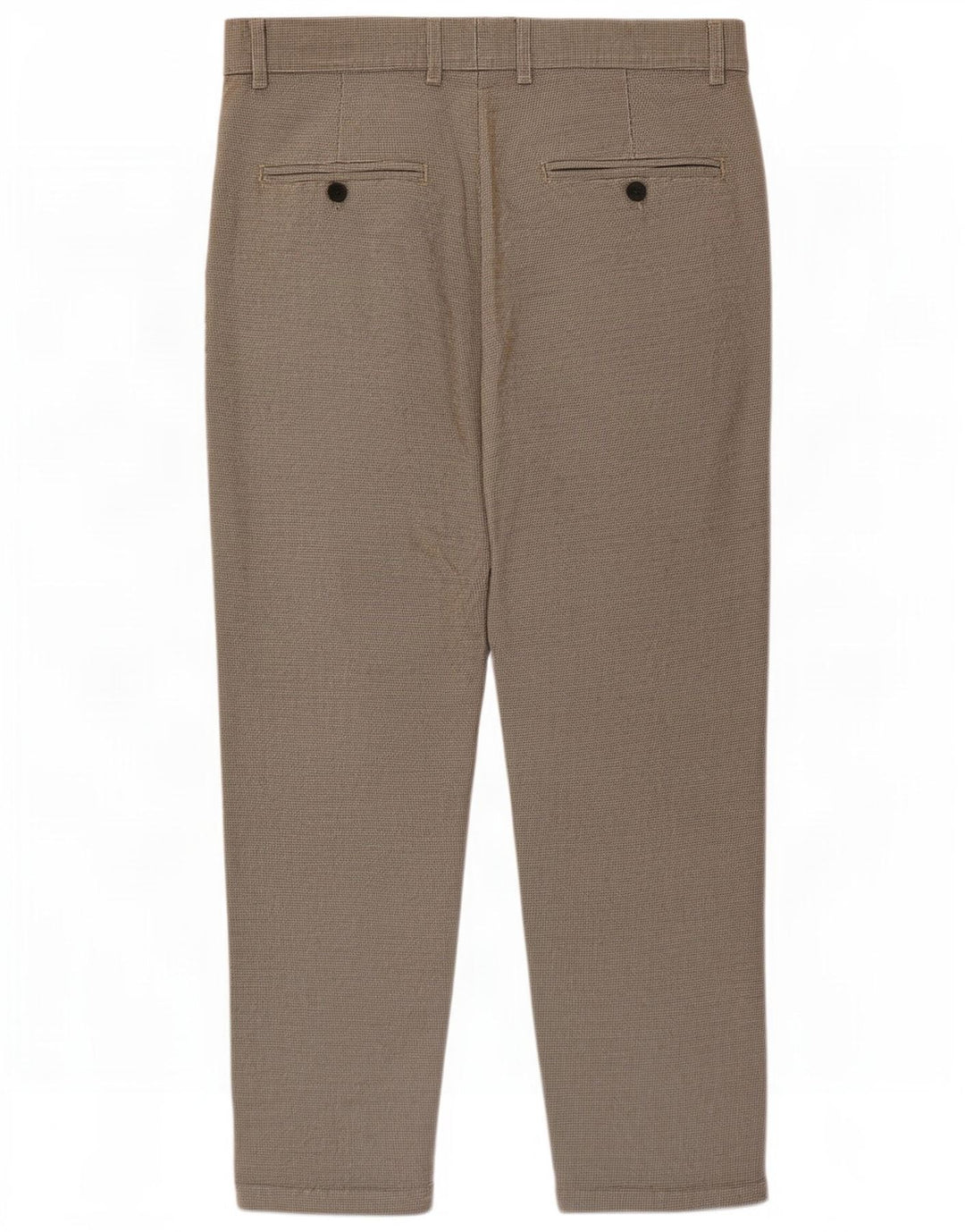 Calça masculina Zara Crop Chino Médio W31 L24 Marrom Houndstooth