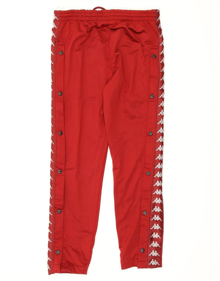 Kappa Mens Graphic Tracksuit Calças Pequenas Borgonha Poliéster