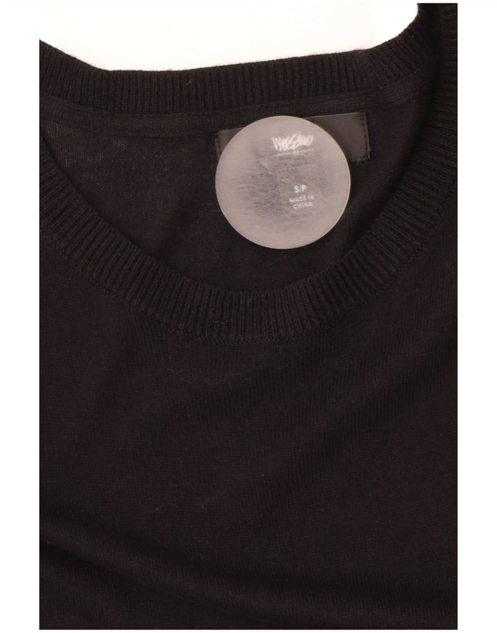 MOSSIMO Vestido feminino manga 3/4 Reino Unido 10 pequeno algodão preto