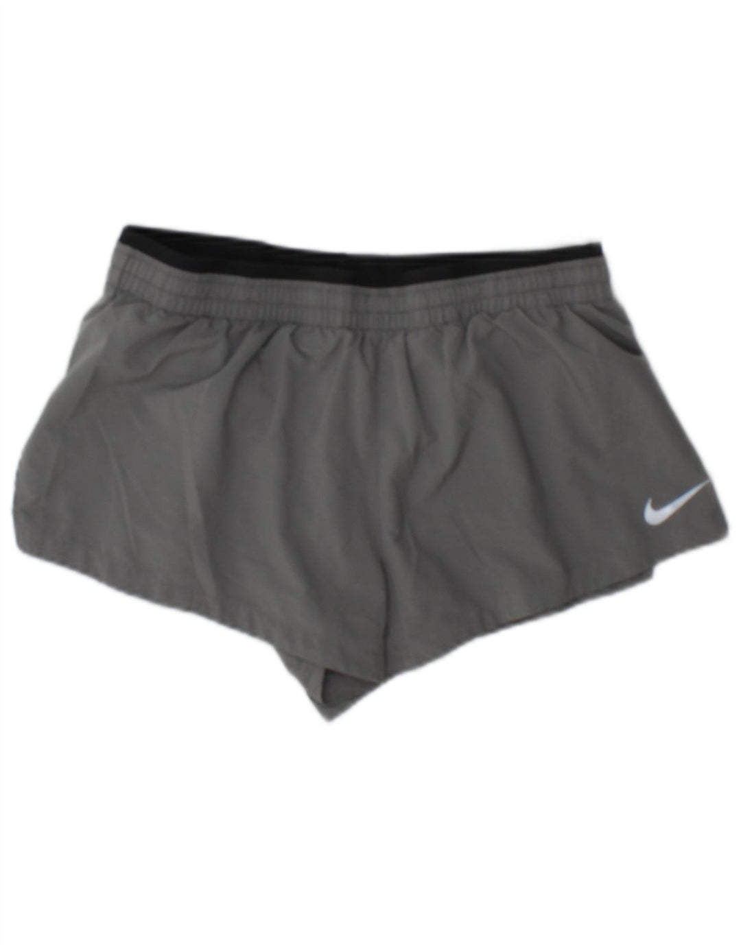 Shorts esportivos femininos Nike Dri Fit UK 10 poliéster cinza pequeno