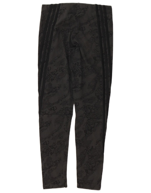 Leggings Adidas Femininas UK 12/14 Médio Preto Animal Print Algodão