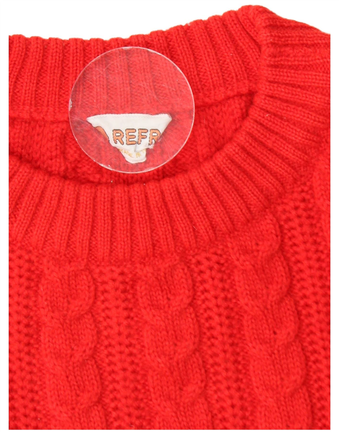 Suéter vintage masculino com gola redonda pequeno vermelho