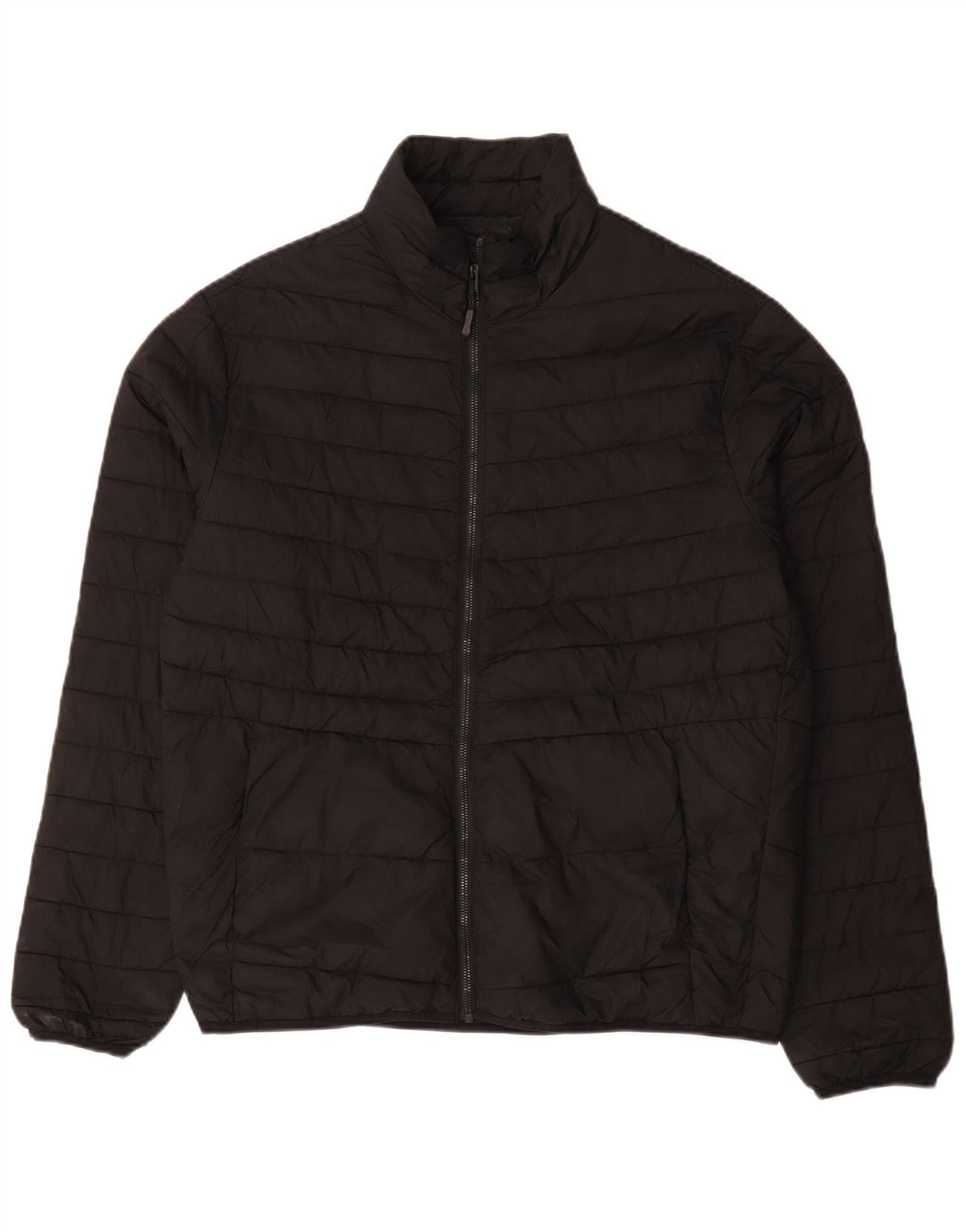 Jaqueta acolchoada masculina Jack & Jones UK 40 grande poliéster preto