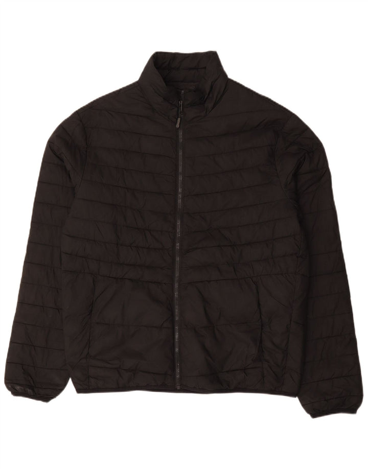 Jaqueta acolchoada masculina Jack & Jones UK 40 grande poliéster preto