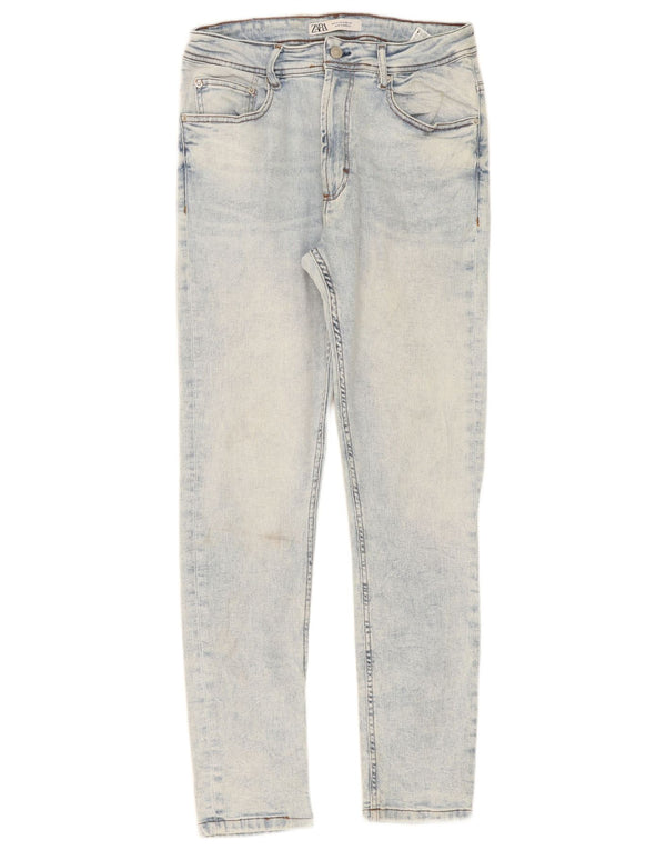 Zara Mens Skinny Jeans EU 44 Grande W34 L31 Azul Algodão