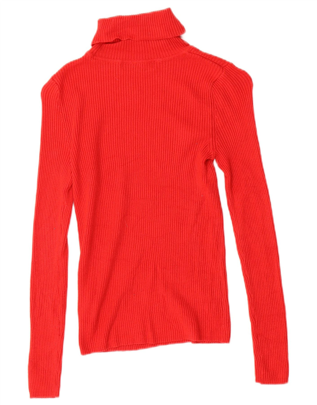 Top feminino Marks & Spencer manga comprida Reino Unido 8 viscose vermelha pequena