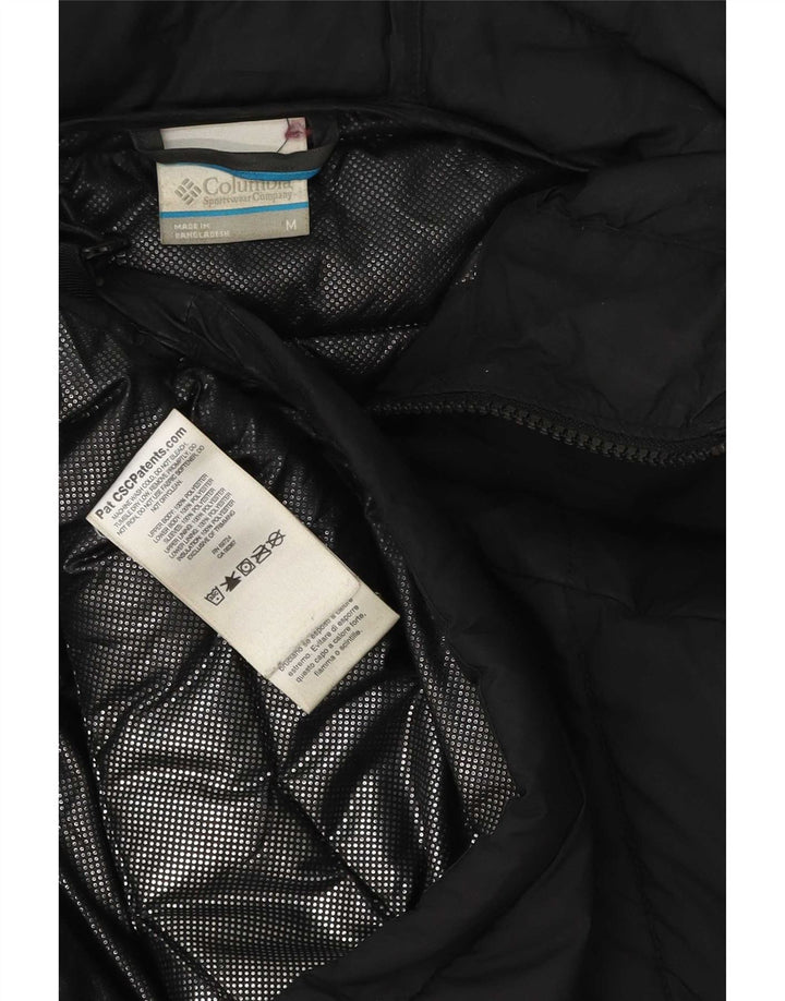 Columbia Jaqueta masculina acolchoada com capuz UK 38 poliéster preto médio