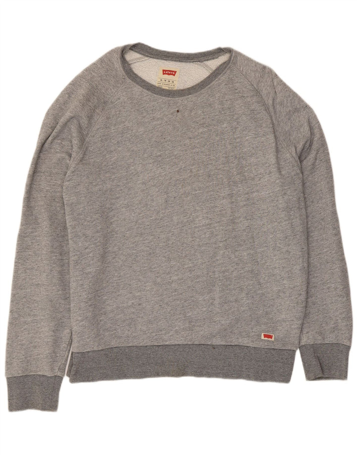 Moletom masculino Levi's Jumper XL cinza manchado de algodão