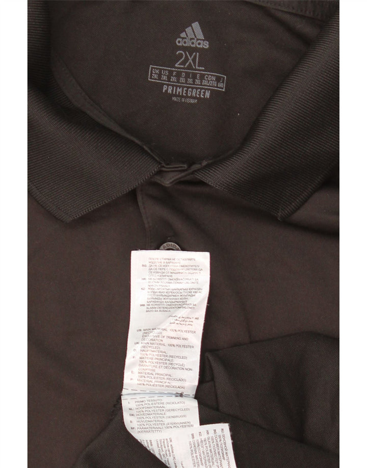 Camisa polo masculina ADIDAS 2XL poliéster preto