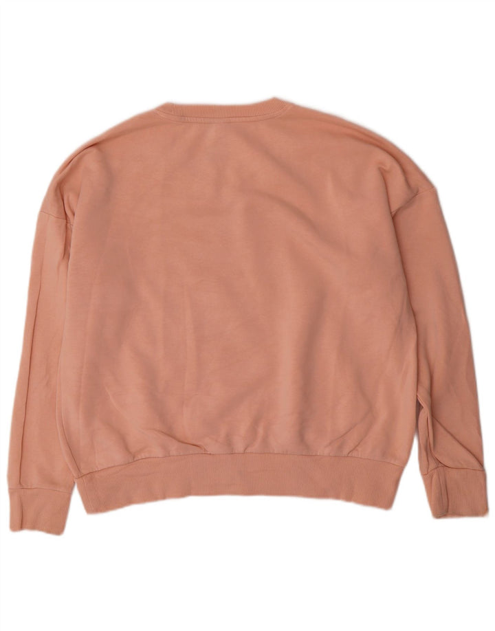 Adidas feminino gráfico oversized moletom jumper reino unido 12/14 médio rosa