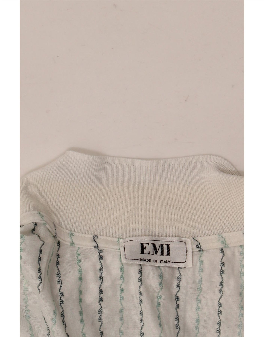 Camisa polo masculina vintage XL listrada branca