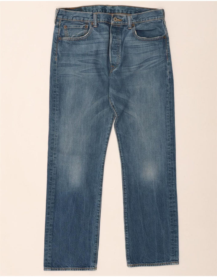 Levi's Masculino 501 Straight Jeans W34 L30 Azul Algodão