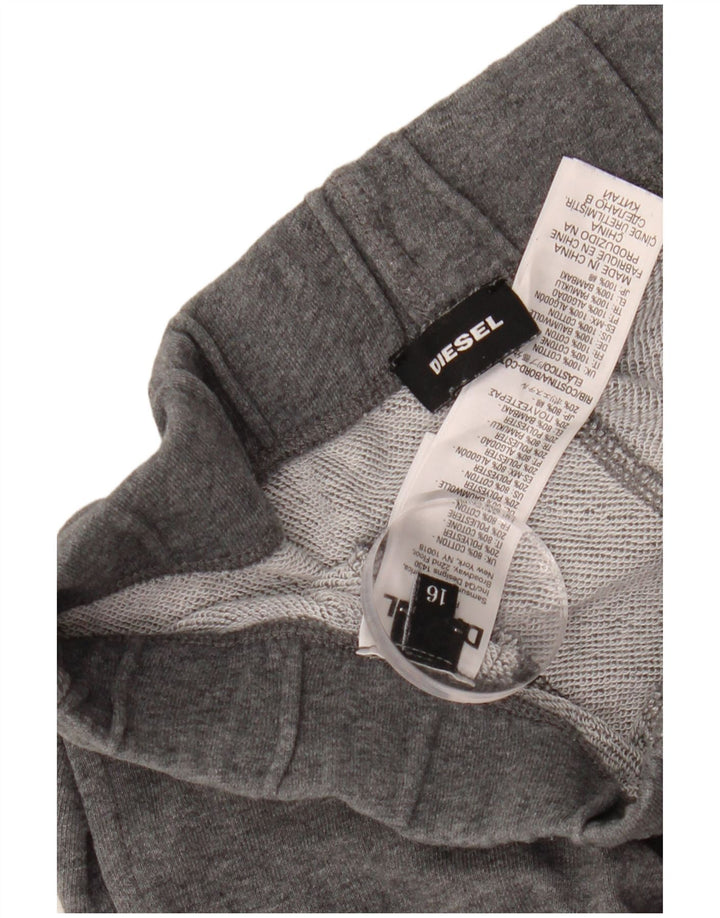 DIESEL Meninos Calças de Treino Joggers 15-16 Anos Cinza Algodão